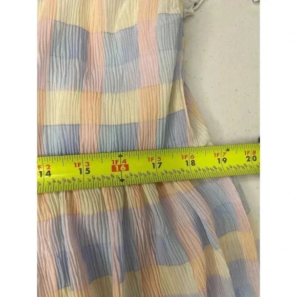 Meet me in Santorini Daphine Dress size M in Pastel Check - Picture 6 of 10